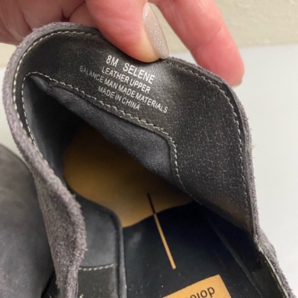 Dolce Vita Gray Heeled Mules genuine suede, very cute.Size 8 M . - Picture 8 of 10